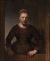 Young Woman at Open Half Door